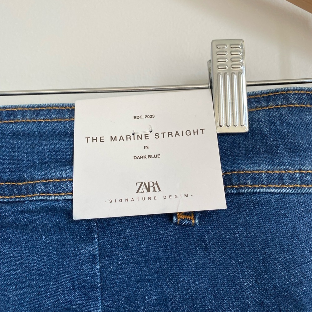 New Zara Marine Jeans size 40/US8 +Tags on. Dark Blue.